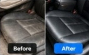 Before and After Leather Seat Interior Deep Clean